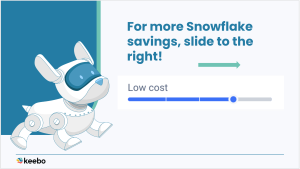 Slide to the right on your Keebo warehouse optimization settings to see more savings